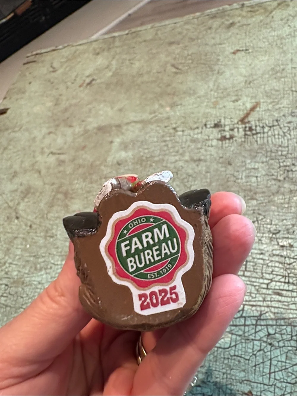 Ohio Farm Bureau 2025 Highland Cow Christmas Ornaments Set of 2